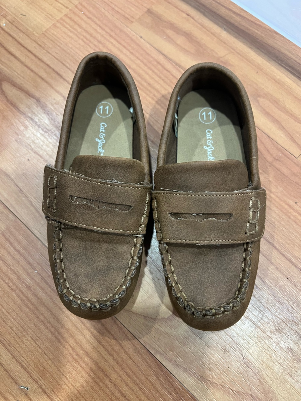 Cat & Jack Boys Brown Moccasin Slip-Ons